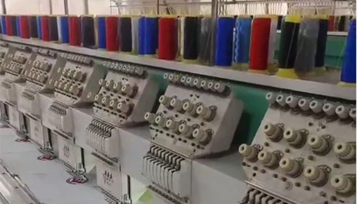 Modern assembly line machinery in the factory
